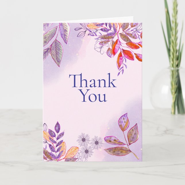 Elegant Thank You Card Kort (Framsida)
