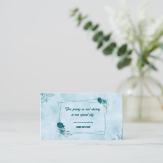 Elegant Thank you Card - Sky blue colors Anteckningskort