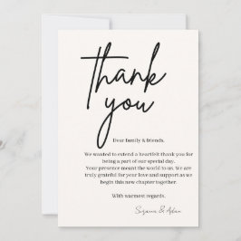 elegant thank you card tack kort