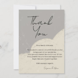 elegant thank you card tack kort