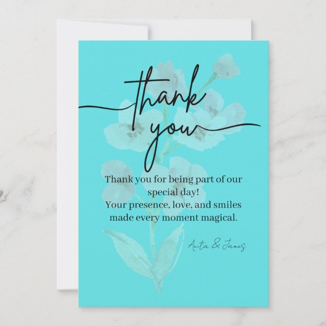 Elegant Thank You Card Tack Kort (Framsida)