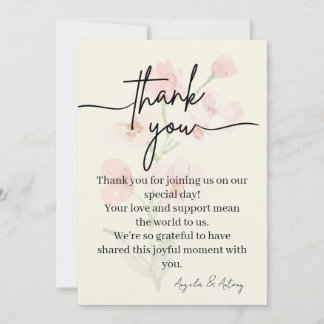 Elegant Thank You Card Tack Kort