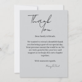 Elegant Thank You Card Tack Kort