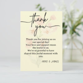 Elegant Thank You Card Tack Kort