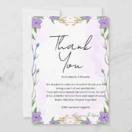elegant thank you card tack kort
