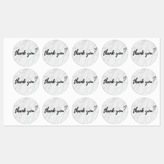 Elegant Thank You Sticker - Small Business Packagi (Ark)