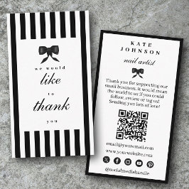 Elegant Thank You Support Small Business Visitkort