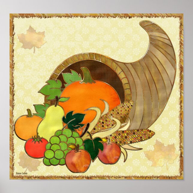 Elegant Thanksgiving - blandat media - DECOR Poster (Framsidan)