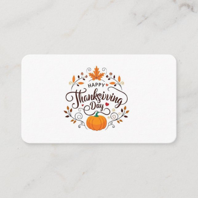 Elegant Thanksgiving Day Enclosure Card  Tilläggskort (Framsida)