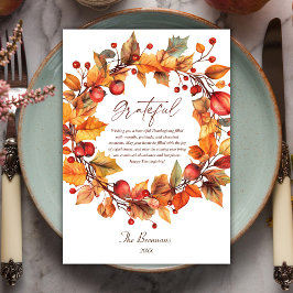 Elegant Thanksgiving för näthinnan och utandning Julkort