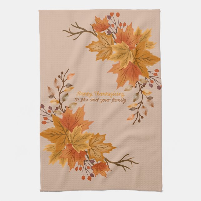 Elegant Thanksgiving för underhållning Kökshandduk (Vertikal)