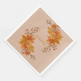 Elegant Thanksgiving för underhållning Pappersservett