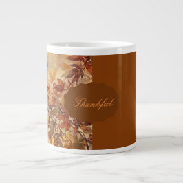 Elegant,Thanksgiving, Höstlöv,Rustik Jumbo Mugg