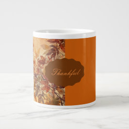 Elegant,Thanksgiving, Höstlöv,Rustik Jumbo Mugg