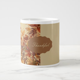 Elegant,Thanksgiving, Höstlöv,Rustik Jumbo Mugg