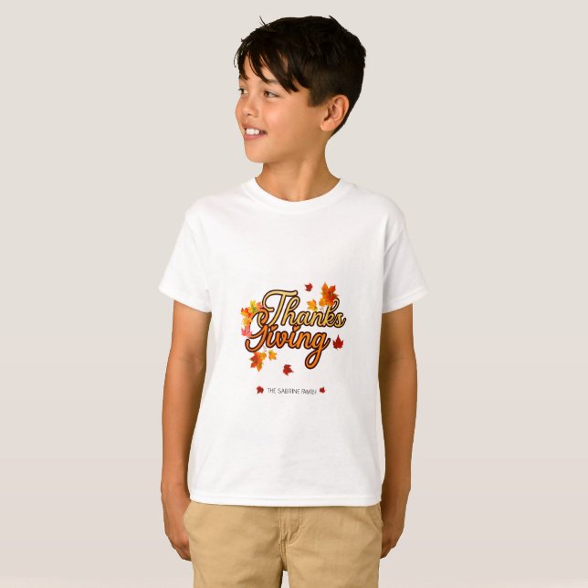 Elegant Thanksgiving-lövverk höst fall  T Shirt (Hel framsida)