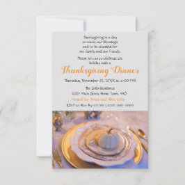 Elegant Thanksgiving-middag Inbjudningar