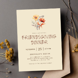 Elegant Thanksgiving - middagsinställare - ge feed Inbjudningar