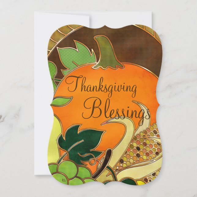 Elegant Thanksgiving PERSONLIG 5x7 STORLEK ENDAST Inbjudningar (Framsida)
