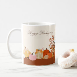 Elegant Thanksgiving Pumpkin Art Kaffemugg