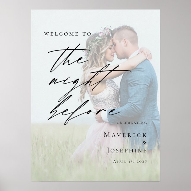 Elegant The Night Before Rehearsal photo welcome Poster (Framsidan)