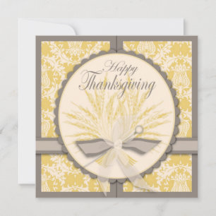 Elegant thistle- och vetethanksgiving inbjudningar