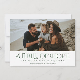 Elegant Thrill of Hope Grönt Fotojul jul Julkort