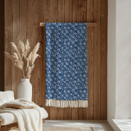 Elegant Throw Blanket Pastel Pink Navy Style Fleecefilt