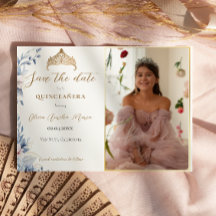 Elegant Tiara Quinceañera Photo Spara datumet