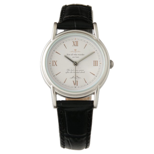 Elegant Tidlös Damklocka Designer Kollektion Armbandsur (Framsida)