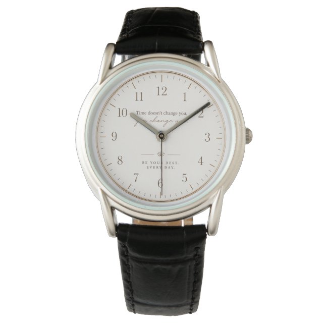 Elegant Tidlös Damklocka Designersamling Armbandsur (Framsida)