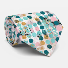 Elegant Tie i Rosa och turkos Slips