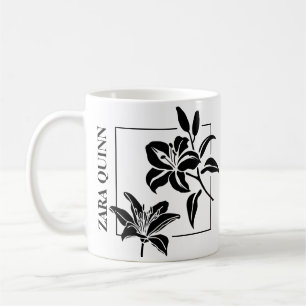 Elegant Tiger Lily Silhuett Mugg - Personlig