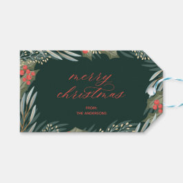 Elegant till/från Juletiketter för vinter-avverkni Presentetikett