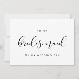 Elegant till min Bridesmaid på bröllopsdagen Inbjudningar