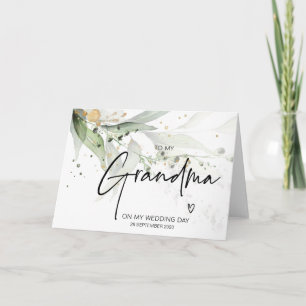 Elegant till min mormor Min Bröllopsdag mormor Kort