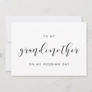 Elegant till min mormor på mitt bröllopsdag-kort inbjudningar