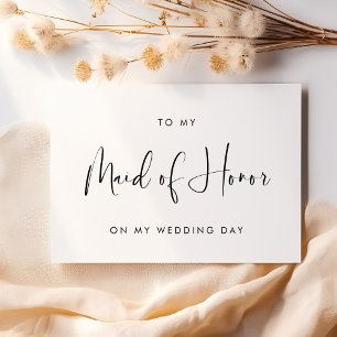 Elegant till mitt Maid of honor bröllopsdag-kort Inbjudningar