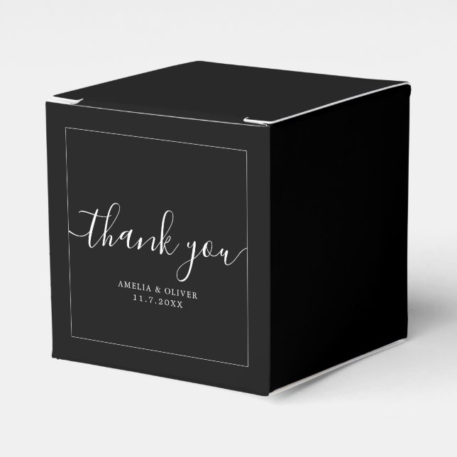 Elegant Timeless Wedding Thank You | Personalized  Presentaskar (Framsidan Sidan)