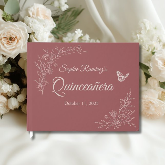 Elegant Timless Ro Mauve Quinceañera Guest Bok (Skapare uppladdad)
