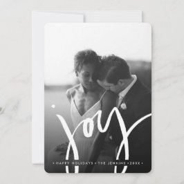 Elegant Timless Simple JOY HELGDAGARS PHOTO Julkort