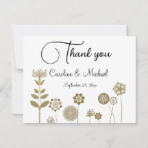 Elegant Timless Soft Guld Blommigt Minimalism