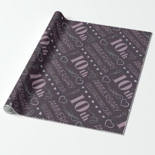Elegant tioårsjubileum Bröllop Lavender Presentpapper