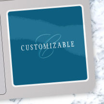 Elegant Tittar Monogram | Havsblått