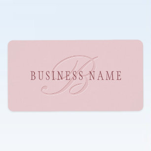 Elegant Tittar Monogram Ro Guld Adressetikett