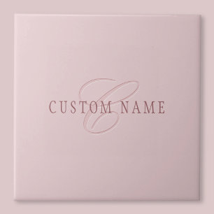Elegant Tittar Monogram Ro Guld Kakelplatta