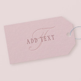 Elegant Tittar Monogram | Ro Guld Presentetikett