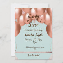 Elegant tjejig födelsedagsöverraskningskort 27