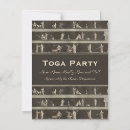 Elegant Toga Party Vacker Classical Motif Inbjudningar