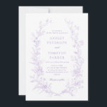 Elegant Toile Fransk Lavender Blommigt Bröllop Inbjudningar<br><div class="desc">Brölloksinbjudan till elegant Toile Fransk Lavender Blommigt-</div>